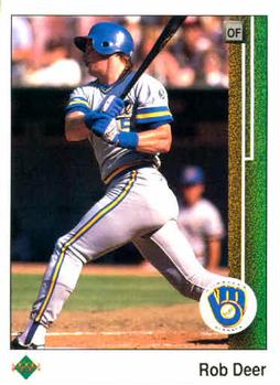 #442 Rob Deer - Milwaukee Brewers - 1989 Upper Deck Baseball