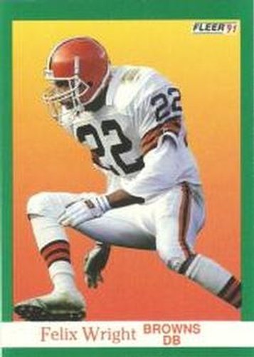 #42 Felix Wright - Cleveland Browns - 1991 Fleer Football