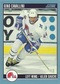 #42 Gino Cavallini - Quebec Nordiques - 1992-93 Score Canadian Hockey