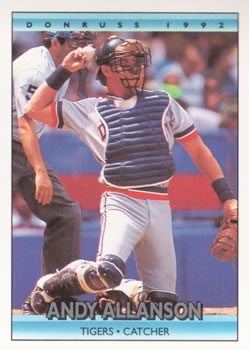 #42 Andy Allanson - Detroit Tigers - 1992 Donruss Baseball