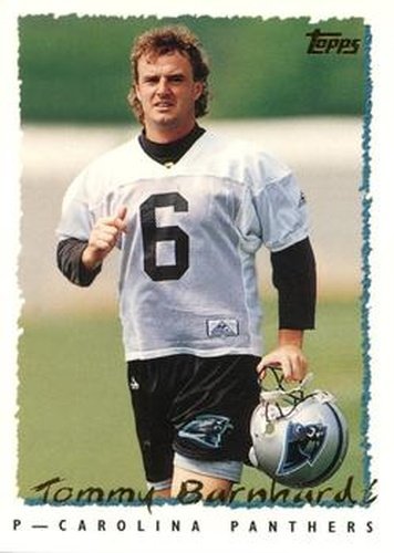 #42 Tommy Barnhardt - Carolina Panthers - 1995 Topps Football