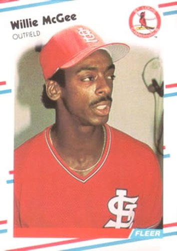 #42 Willie McGee - St. Louis Cardinals - 1988 Fleer Baseball