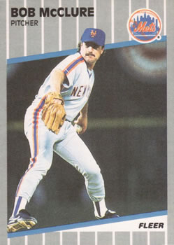 #42 Bob McClure - New York Mets - 1989 Fleer Baseball