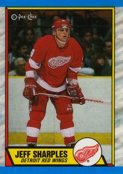 #42 Jeff Sharples - Detroit Red Wings - 1989-90 O-Pee-Chee Hockey