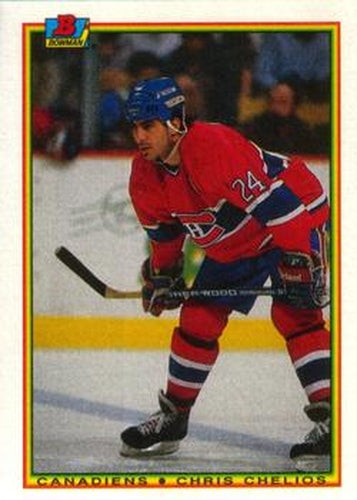 #42 Chris Chelios - Montreal Canadiens - 1990-91 Bowman Hockey