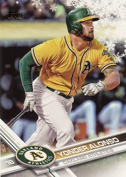 #HMW42 Yonder Alonso - Oakland Athletics - 2017 Topps Holiday Baseball