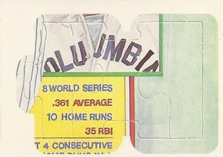 #43-45 Lou Gehrig - New York Yankees - 1985 Donruss - Lou Gehrig Puzzle Baseball