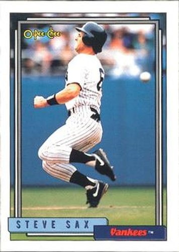 #430 Steve Sax - New York Yankees - 1992 O-Pee-Chee Baseball
