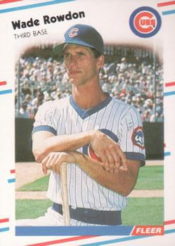 #430 Wade Rowdon - Chicago Cubs - 1988 Fleer Baseball