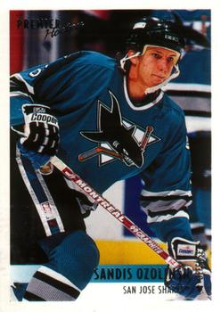 #430 Sandis Ozolinsh - San Jose Sharks - 1994-95 O-Pee-Chee Premier Hockey