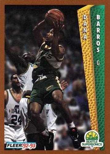 #430 Dana Barros - Seattle SuperSonics - 1992-93 Fleer Basketball