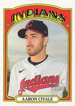 #430 Aaron Civale - Cleveland Indians - 2021 Topps Heritage Baseball