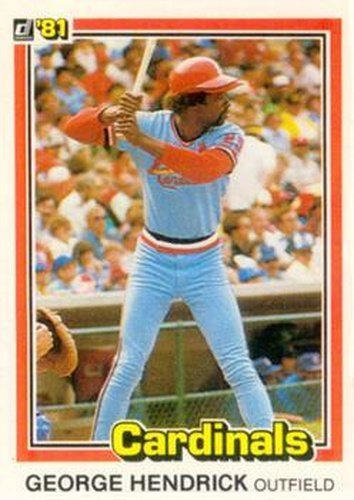 #430 George Hendrick - St. Louis Cardinals - 1981 Donruss Baseball