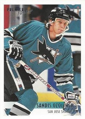 #430 Sandis Ozolinsh - San Jose Sharks - 1994-95 Topps Premier Hockey