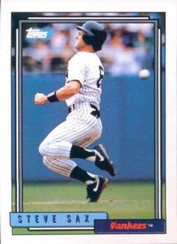#430 Steve Sax - New York Yankees - 1992 Topps Baseball