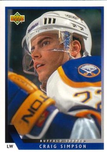 #430 Craig Simpson - Buffalo Sabres - 1993-94 Upper Deck Hockey