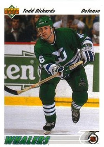 #430 Todd Richards - Hartford Whalers - 1991-92 Upper Deck Hockey