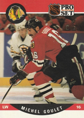 #430 Michel Goulet - Chicago Blackhawks - 1990-91 Pro Set Hockey