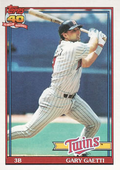 #430 Gary Gaetti - Minnesota Twins - 1991 Topps Baseball