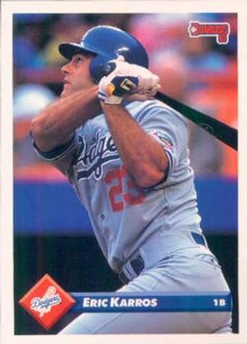 #430 Eric Karros - Los Angeles Dodgers - 1993 Donruss Baseball