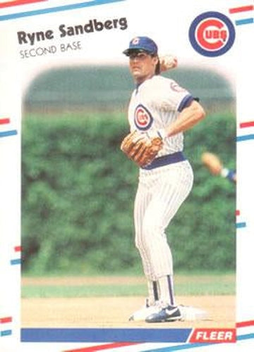 #431 Ryne Sandberg - Chicago Cubs - 1988 Fleer Baseball
