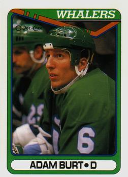 #431 Adam Burt - Hartford Whalers - 1990-91 O-Pee-Chee Hockey