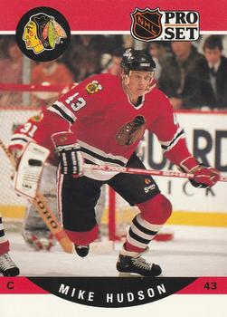 #431 Mike Hudson - Chicago Blackhawks - 1990-91 Pro Set Hockey
