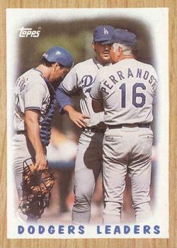 #431 Dodgers Leaders - Los Angeles Dodgers - 1987 Topps Baseball