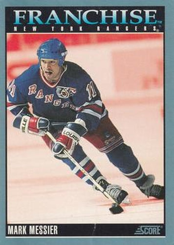 #431 Mark Messier - New York Rangers - 1992-93 Score Canadian Hockey