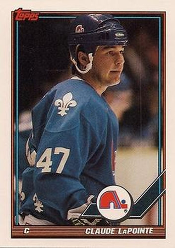 #431 Claude Lapointe - Quebec Nordiques - 1991-92 Topps Hockey