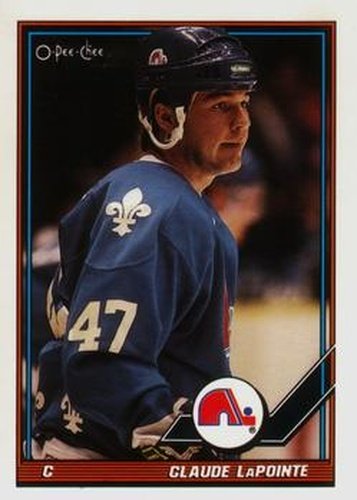 #431 Claude Lapointe - Quebec Nordiques - 1991-92 O-Pee-Chee Hockey