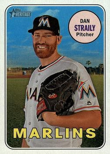 #431 Dan Straily - Miami Marlins - 2018 Topps Heritage Baseball
