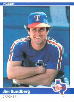 #431 Jim Sundberg - Texas Rangers - 1984 Fleer Baseball