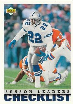 #431 Season Leaders Checklist - Dallas Cowboys - 1993 Upper Deck Football