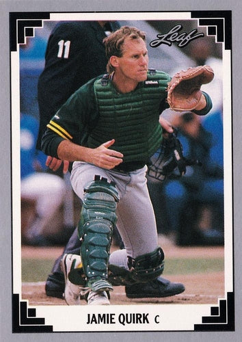 #431 Jamie Quirk - Oakland Athletics - 1991 Leaf Baseball