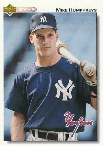 #432 Mike Humphreys - New York Yankees - 1992 Upper Deck Baseball