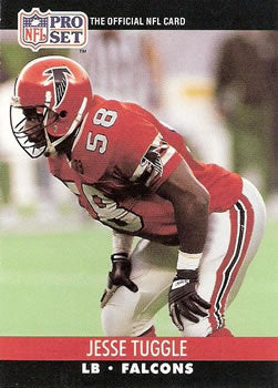 #432 Jessie Tuggle - Atlanta Falcons - 1990 Pro Set Football