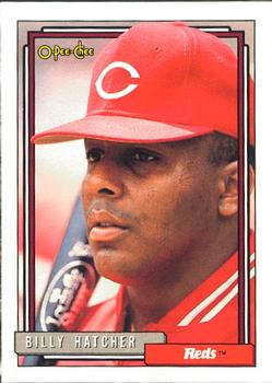 #432 Billy Hatcher - Cincinnati Reds - 1992 O-Pee-Chee Baseball