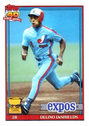#432 Delino DeShields - Montreal Expos - 1991 Topps Baseball