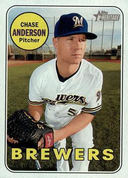 #432 Chase Anderson - Milwaukee Brewers - 2018 Topps Heritage Baseball
