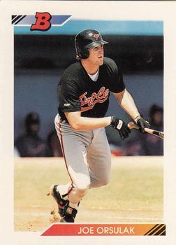 #432 Joe Orsulak - Baltimore Orioles - 1992 Bowman Baseball