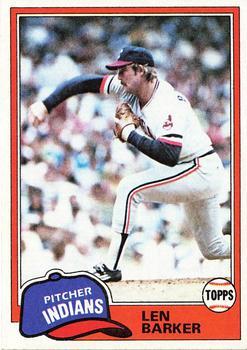 #432 Len Barker - Cleveland Indians - 1981 Topps Baseball