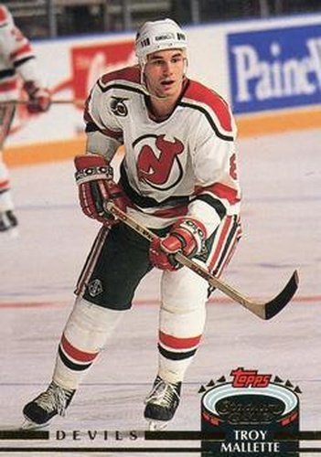 #432 Troy Mallette - New Jersey Devils - 1992-93 Stadium Club Hockey
