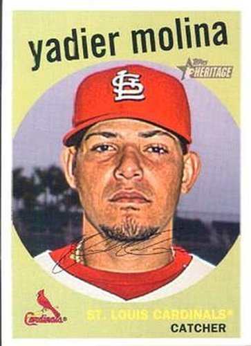 #432 Yadier Molina - St. Louis Cardinals - 2008 Topps Heritage Baseball