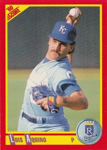 #432 Luis Aquino - Kansas City Royals - 1990 Score Baseball