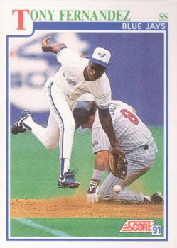 #432 Tony Fernandez - Toronto Blue Jays - 1991 Score Baseball