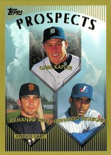 #432 Gabe Kapler / Armando Rios / Fernando Seguignol - Detroit Tigers / San Francisco Giants / Montreal Expos - 1999 Topps Baseball