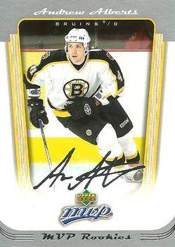 #433 Andrew Alberts - Boston Bruins - 2005-06 Upper Deck MVP Hockey