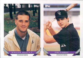 #433 Roger Bailey / Tom Schmidt - Colorado Rockies - 1993 Topps Baseball
