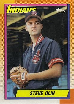 #433 Steve Olin - Cleveland Indians - 1990 Topps Baseball